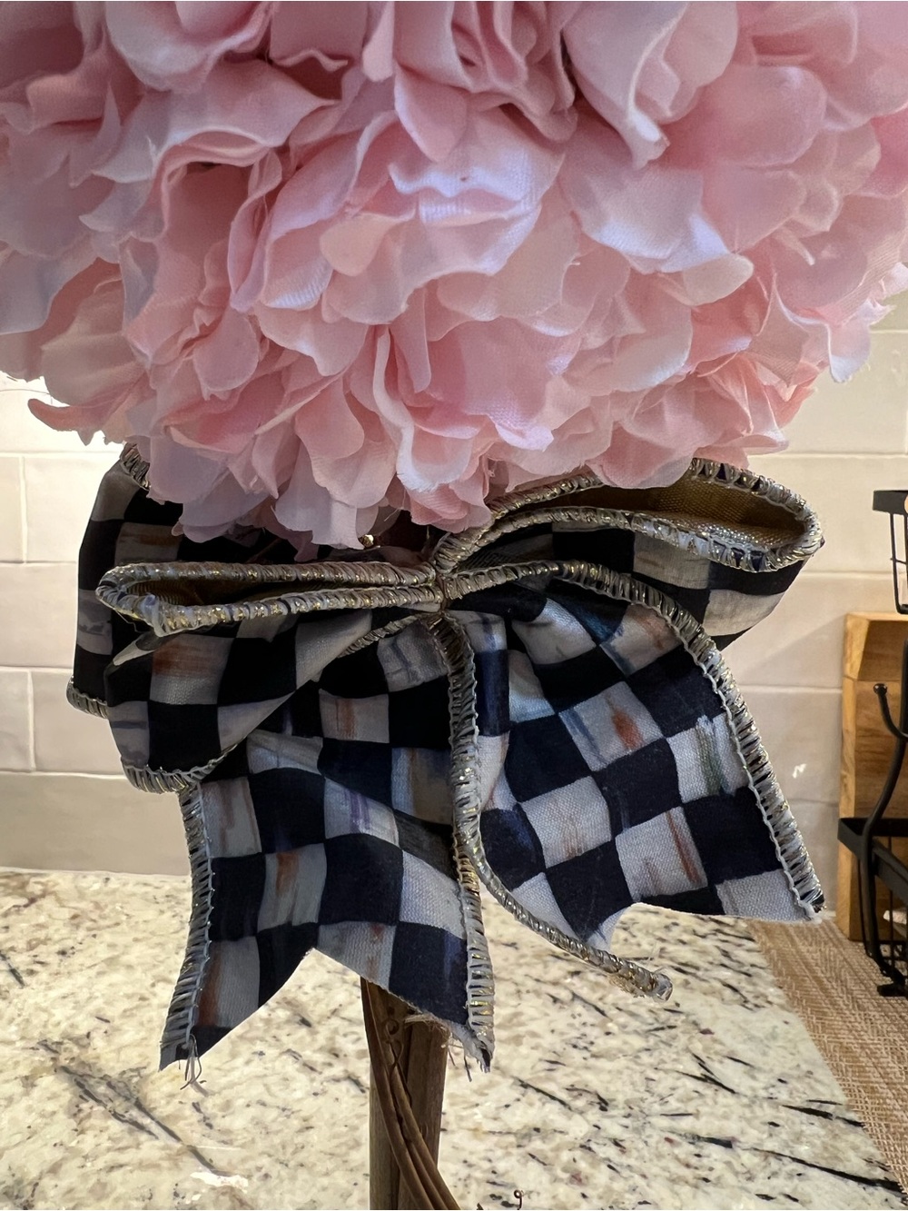 Mackenzie-Child’s Topiary Accent with Checkered Pot - Picture 4 of 4
